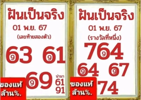 หวยฝันเป็นจริง