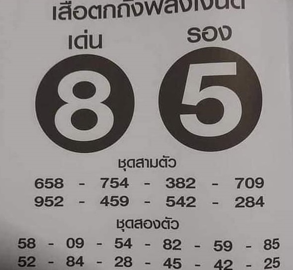 หวยเสือตกถังพลังเงินดี