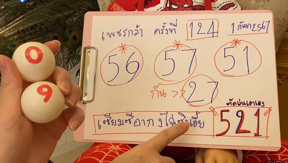 เลขปิงปองน้องเพชรกล้า