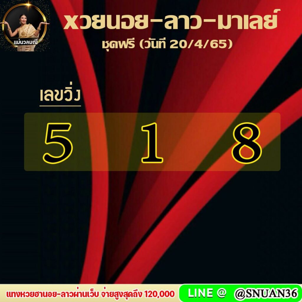 แนวทางหวยฮานอย ลาว มาเลย์ แม่นวณมณี งวดวันที่ 20 เมษายน 2565