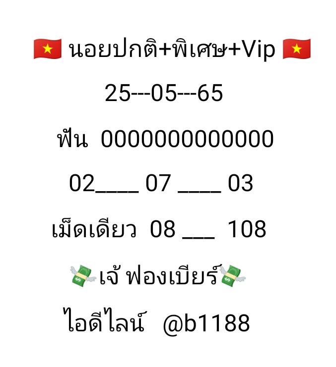 แนวทางหวยฮานอย งวดวันที่ 25 พฤษภาคม 2565