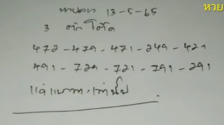 หวยลาว งวดวันที่ 13 พฤษภาคม 2565 