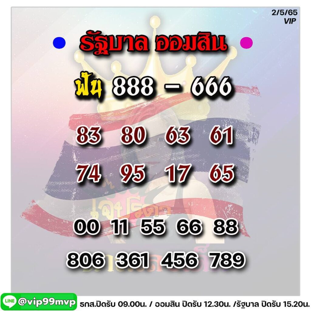 แนวทางหวยหวยรัฐบาล งวดวันที่ 2 พฤษภาคม 2565