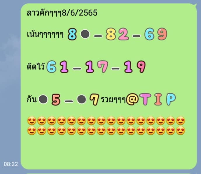 แนวทางหวยลาว งวดประจำวันที่ 8 มิถุนายน 2565