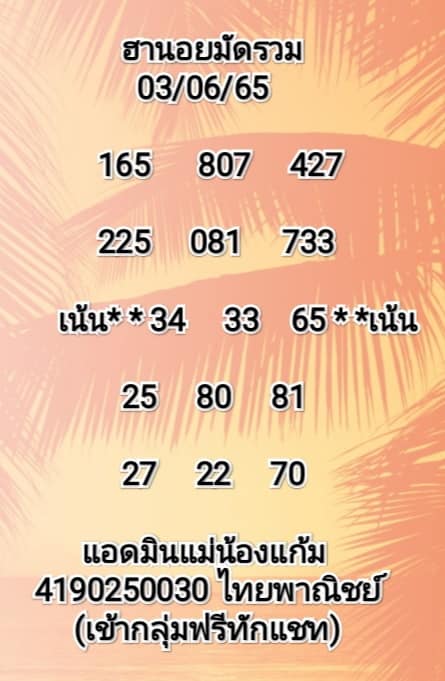 แนวทางฮานอย งวดวันที่ 3 มิถุนายน 2565