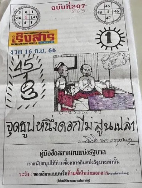 หวยเริงสาร งวดวันที่ 16 กันยายน 2566