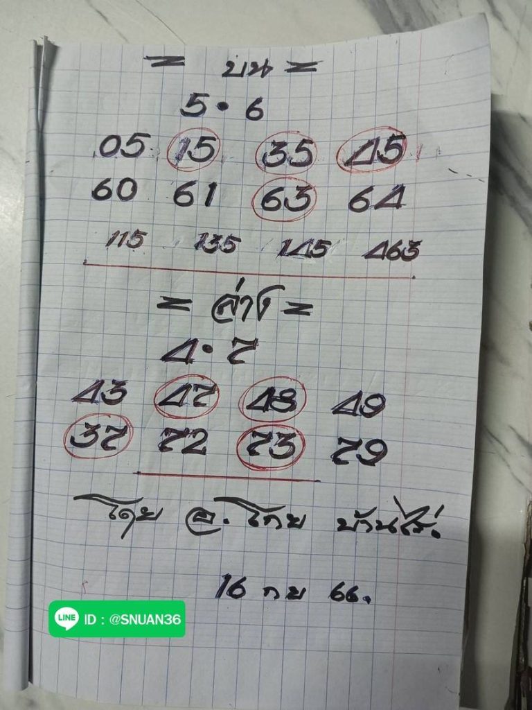 เลขอาจารย์โกยบ้านไร่ งวดวันที่ 16 กันยายน 2566