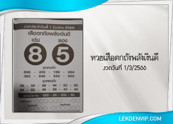 เสือตกถังพลังเงินดี งวดประจำวันที่ 1 มีนาคม 2566
