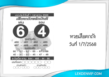 แนวทางหวยเสือตกถังพลังเงินดี 1/7/2568