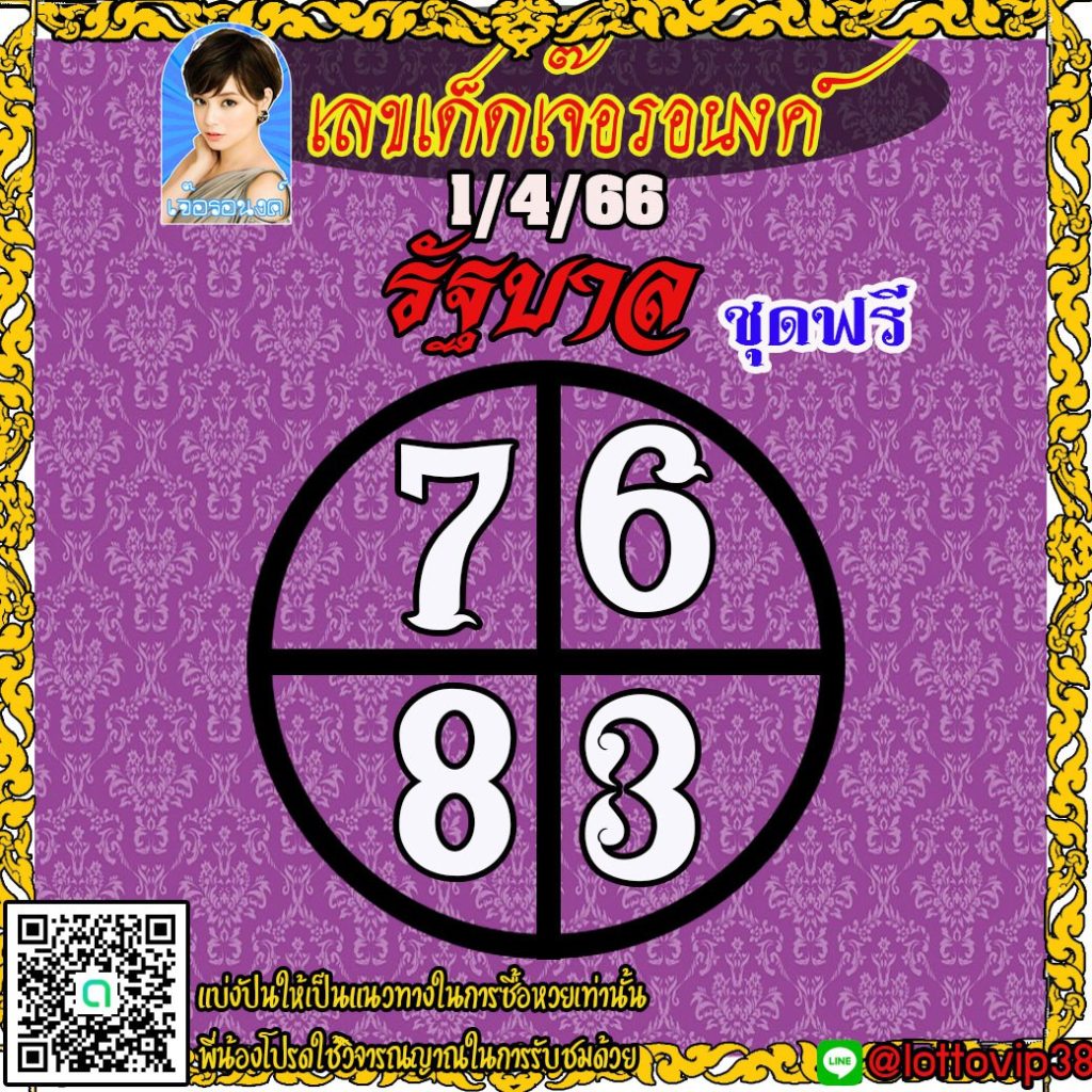 แนวทางหวยรัฐบาลไทย เจ๊อรอนงค์ พารวย งวดวันที่ 1 เมษายน 2566