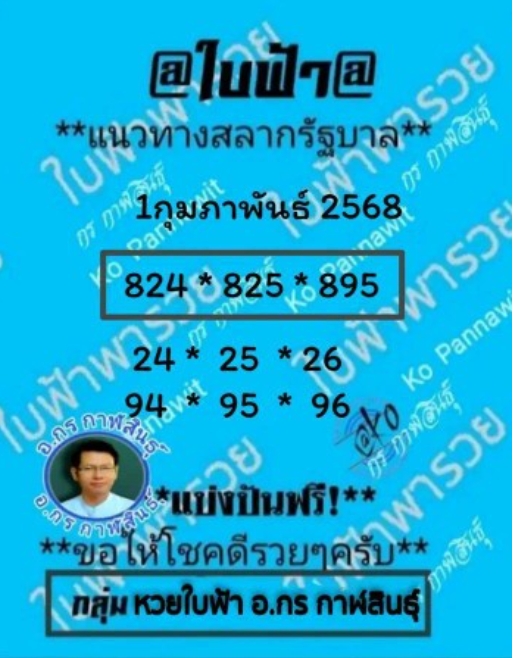 หวยแอดใบฟ้า