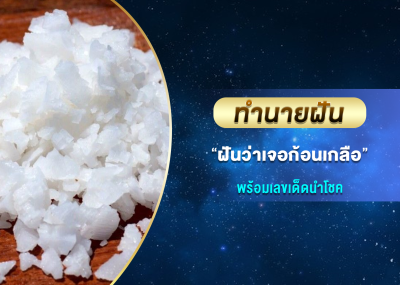 ทำนายฝัน ฝันว่าเจอก้อนเกลือ พร้อมเลขเด็ดนำโชค