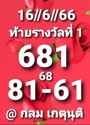 แนวทางหวยรัฐบาลไทย งวดวันที่ 16 มิถุนายน 2566