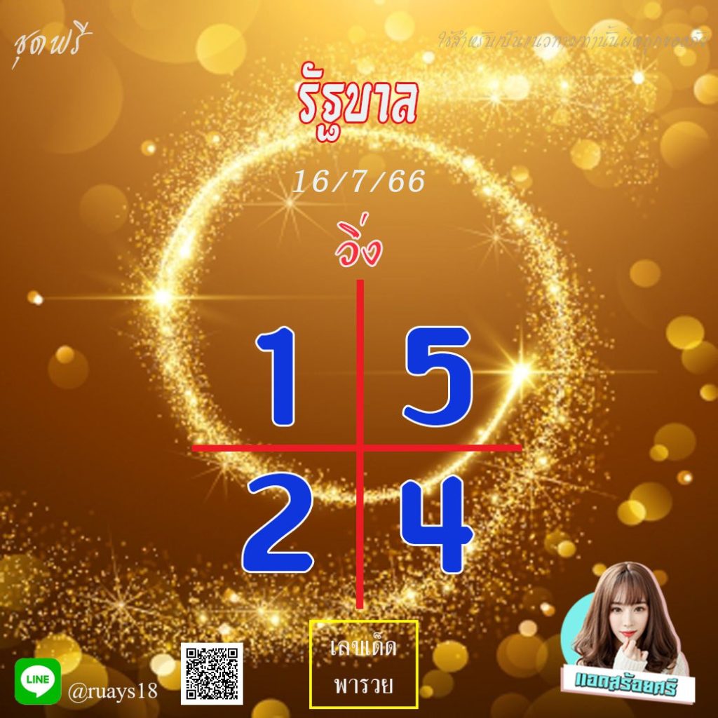 แนวทางหวยรัฐบาลไทย แอดสร้อยศรี งวดวันที่ 16 กรกฎาคม 2566
