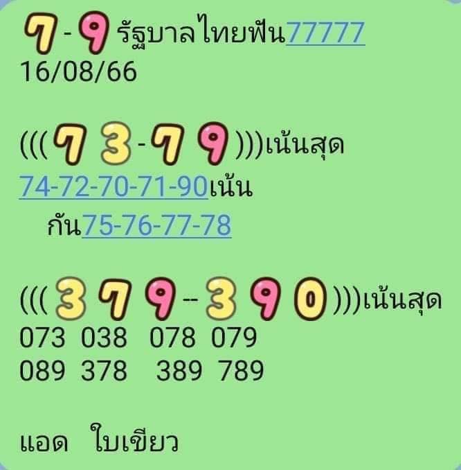 รวบรวมแนวทางหวยรัฐบาลไทยแม่นๆ งวดประจำวันที่ 16 สิงหาคม 2566 7