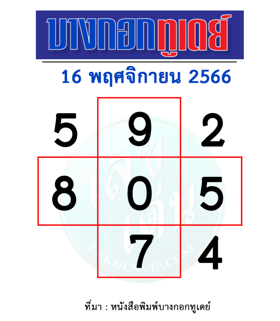 เลขเด็ดบางกอกทูเดย์-งวดวันที่-16-พฤศจิกายน-2566
