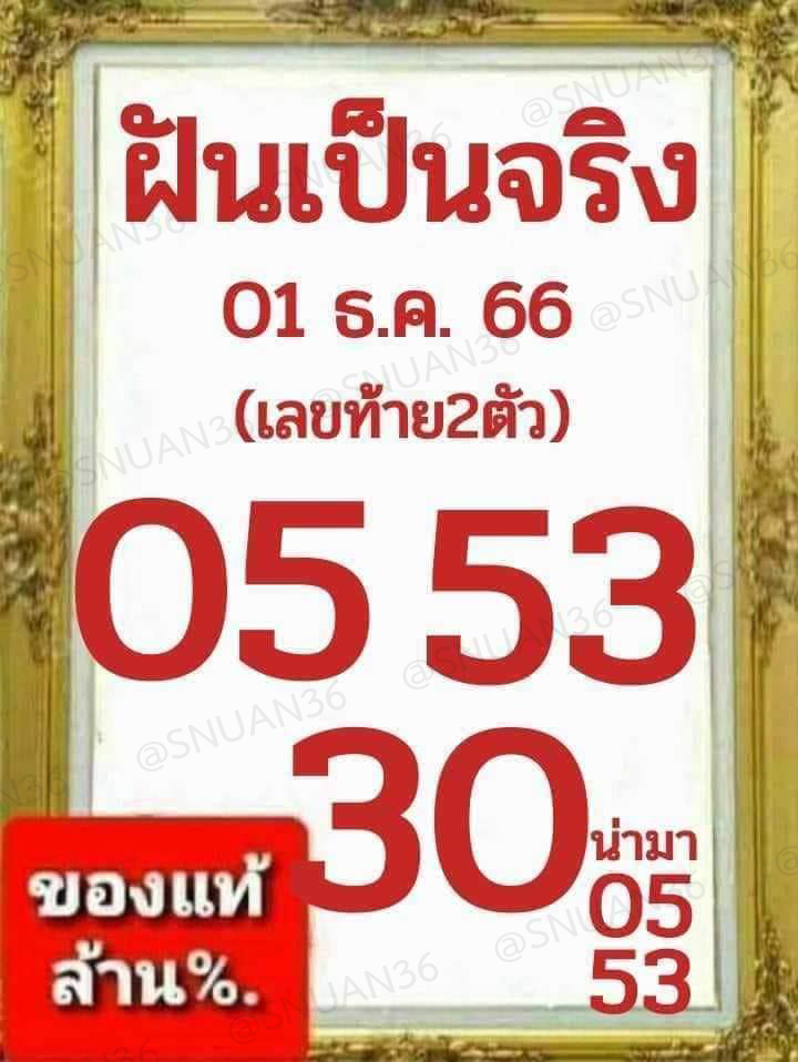 หวยรัฐบาลไทยแม่นๆ งวดประจำวันที่ 1 ธันวาคม 2566