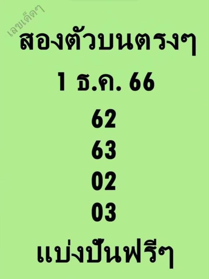 หวยใบเขียว คำนวนสูตรใหม่ งวดประจำวันที่ 16 ธันวาคม 2566