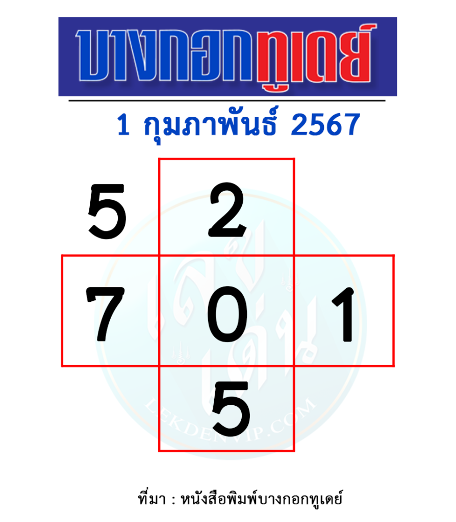 เลขบางกอกทูเดย์-งวดวันที่-1-กุมภาพันธ์-2567