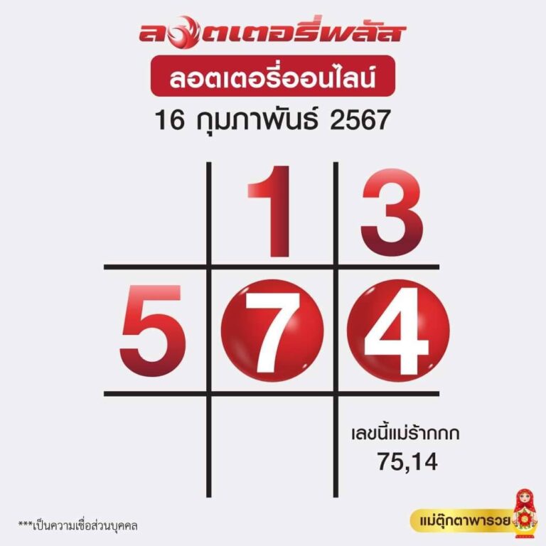 หวยรัฐบาลไทยแม่นๆ งวดประจำวันที่ 16 กุมภาพันธ์ 2567