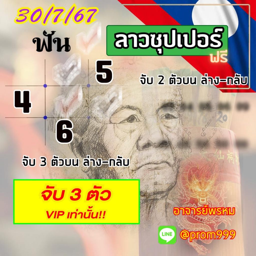 แนวทางหวยลาว อาจารย์พรหม งวดวันที่ 29 กรกฎาคม 2567