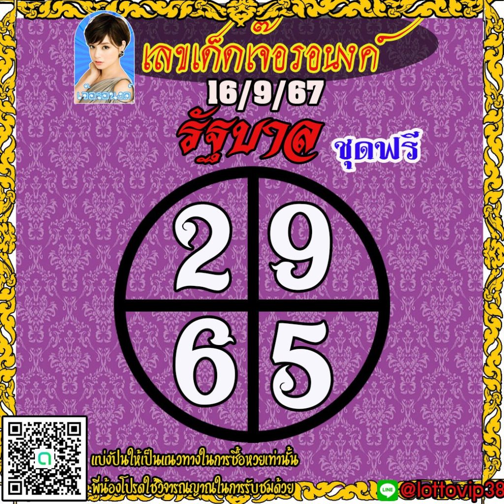 แนวทางหวยรัฐบาลไทย เจ๊อรอนงค์ งวดวันที่ 16 กันยายน 2567