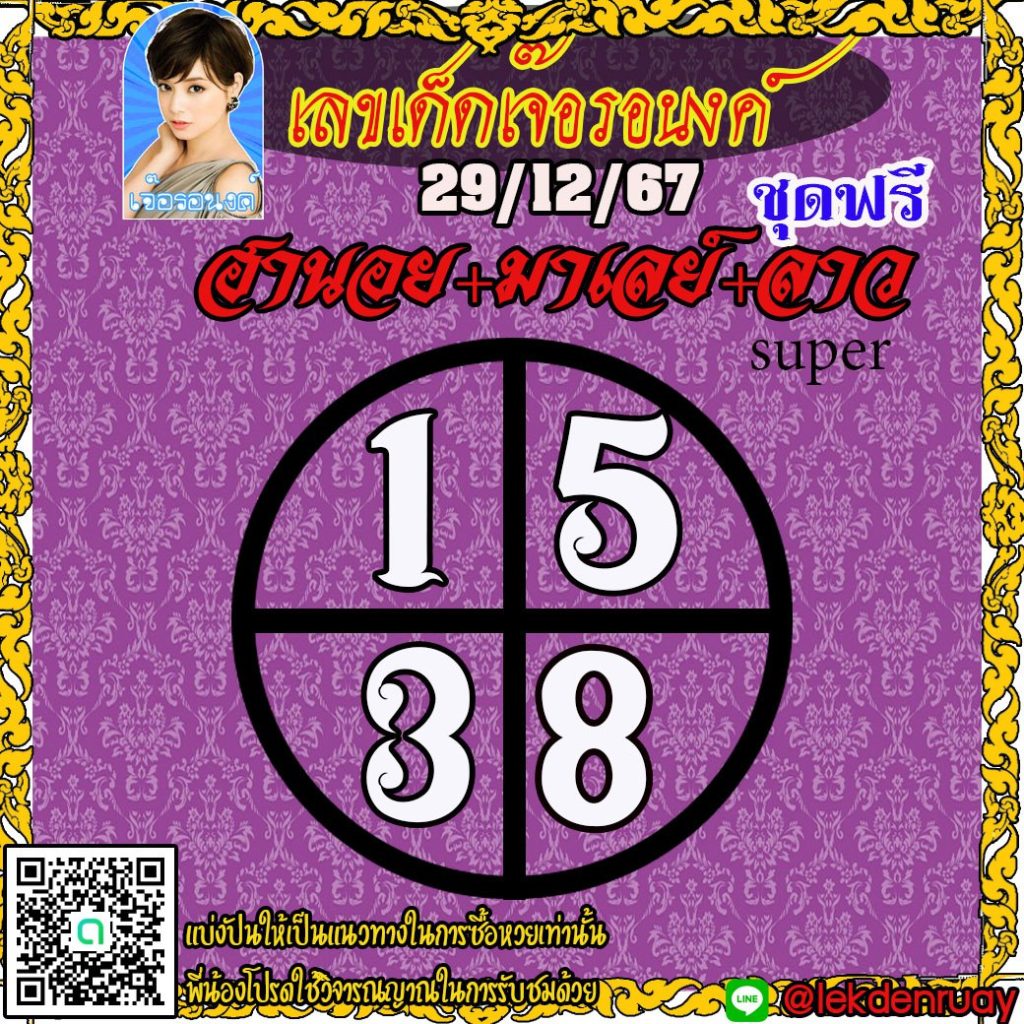 แนวทางหวยลาว หวยฮานอย หวยมาเลย์ เจ๊อรอนงค์