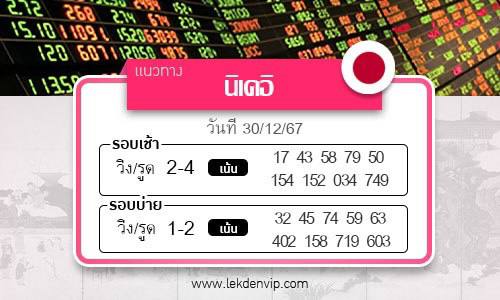 เลขเด็ดหวยหุ้นนิเคอิ เช้า-บ่าย