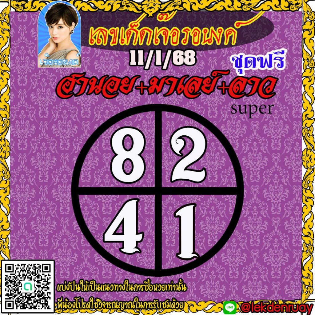 แนวทางหวยลาว หวยฮานอย หวยมาเลย์ เจ๊อรอนงค์