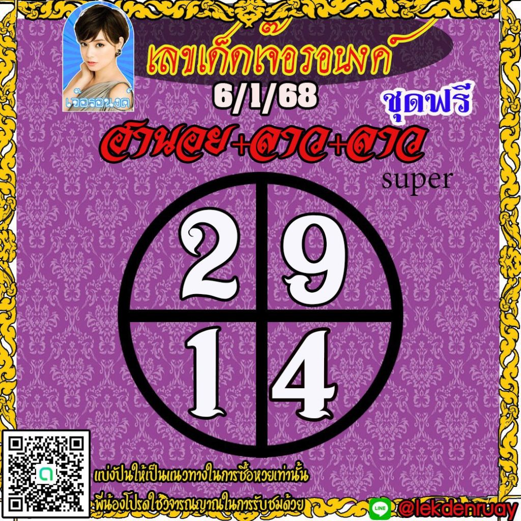แนวทางหวยลาว หวยฮานอย หวยมาเลย์ เจ๊อรอนงค์