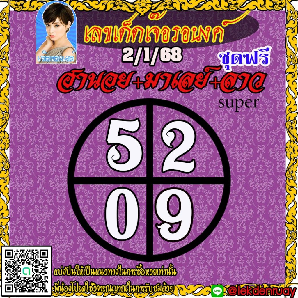 แนวทางหวยลาว หวยฮานอย หวยมาเลย์ เจ๊อรอนงค์