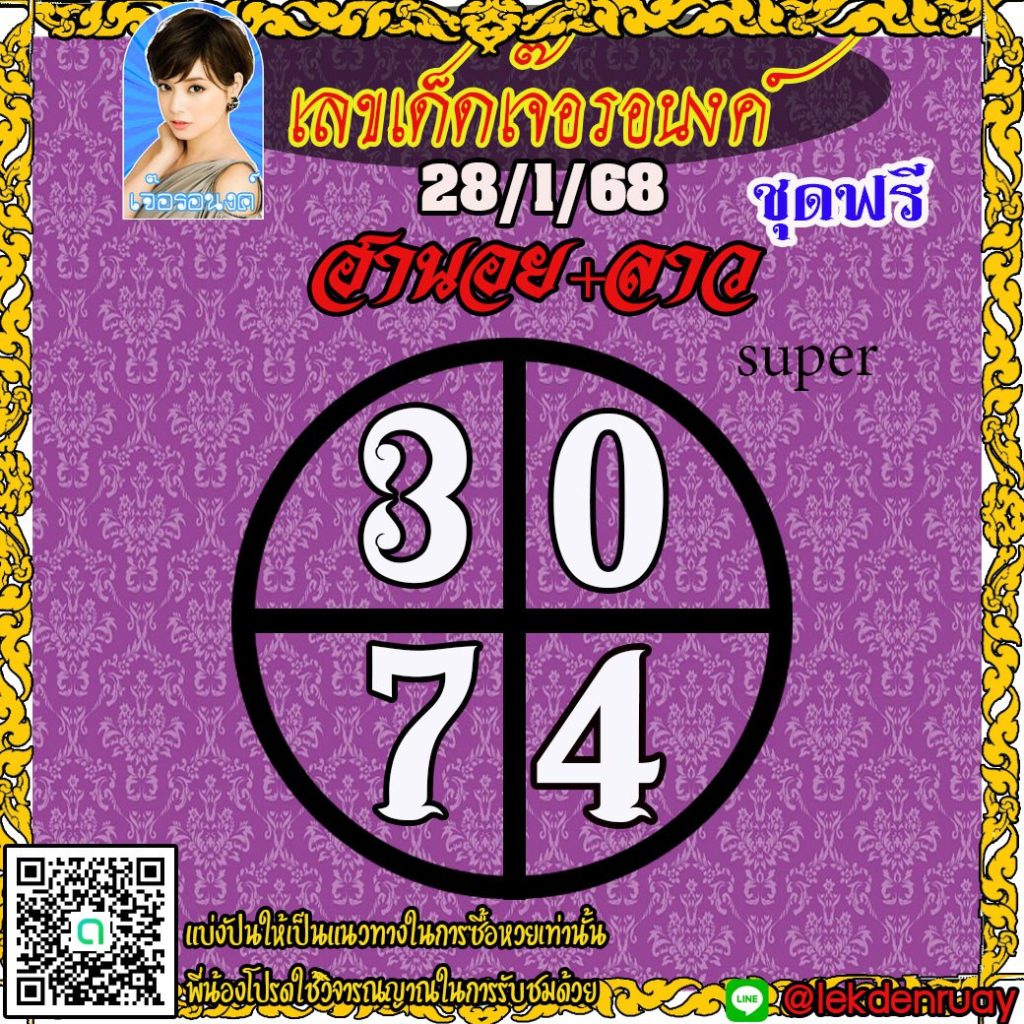 แนวทางหวยลาว หวยฮานอย หวยมาเลย์ เจ๊อรอนงค์