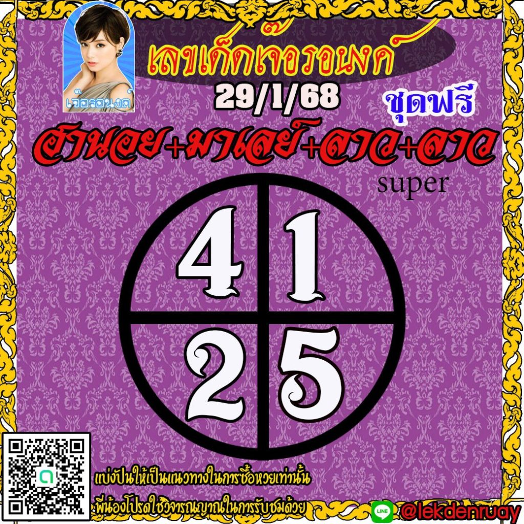 แนวทางหวยลาว หวยฮานอย หวยมาเลย์ เจ๊อรอนงค์