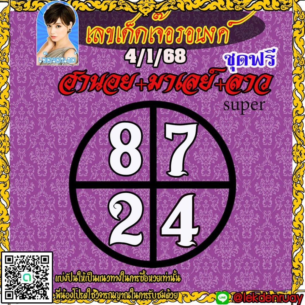 แนวทางหวยลาว หวยฮานอย หวยมาเลย์ เจ๊อรอนงค์