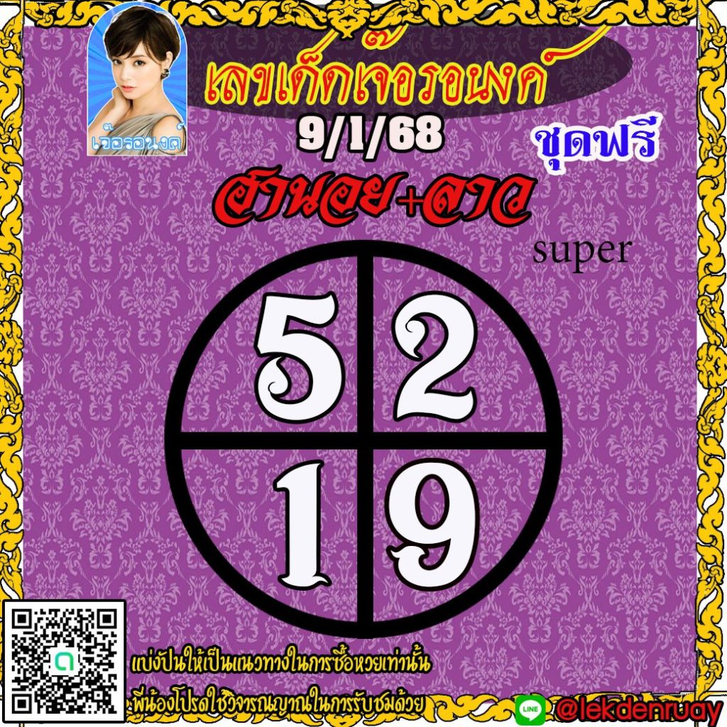 แนวทางหวยลาว หวยฮานอย หวยมาเลย์ เจ๊อรอนงค์