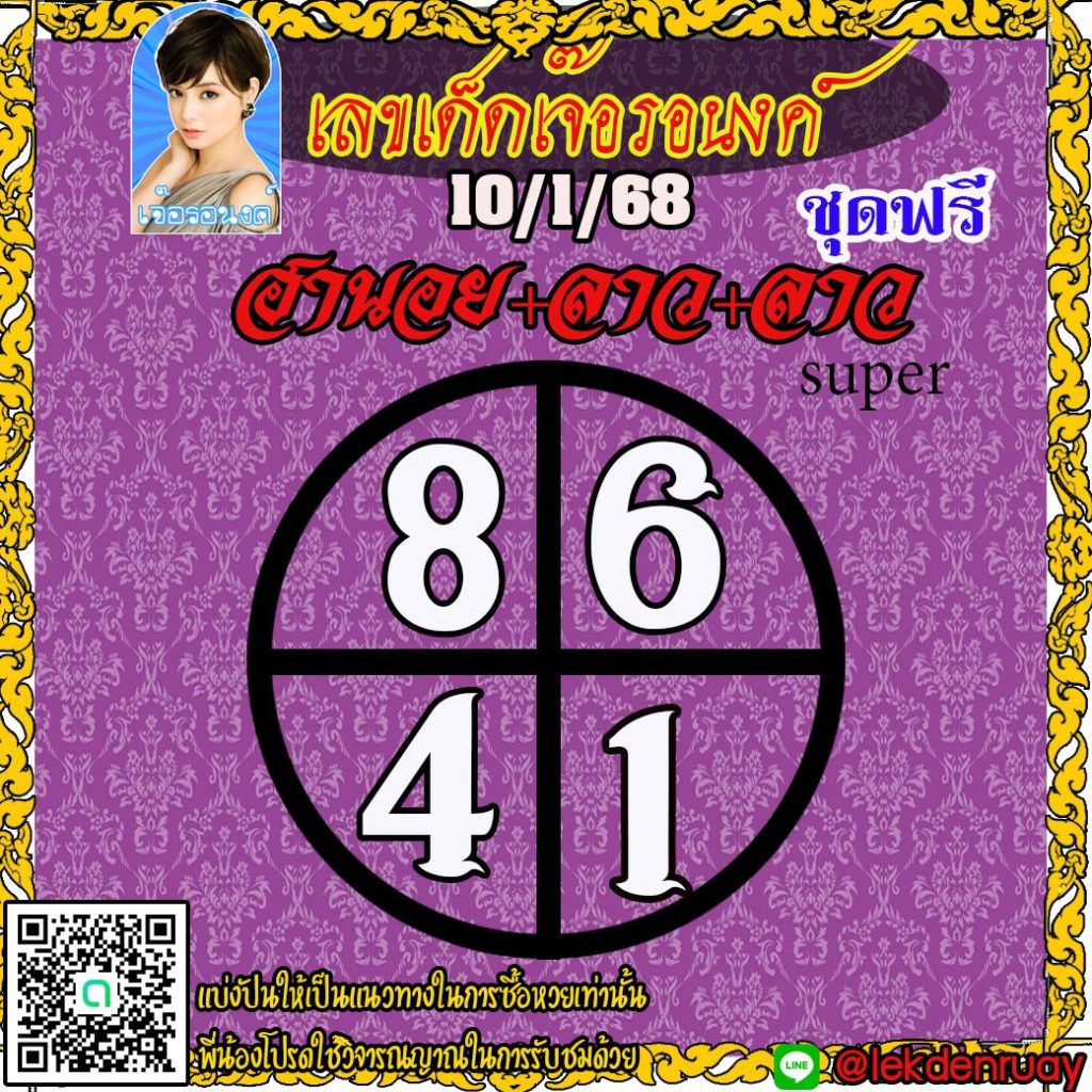 แนวทางหวยลาว หวยฮานอย หวยมาเลย์ เจ๊อรอนงค์