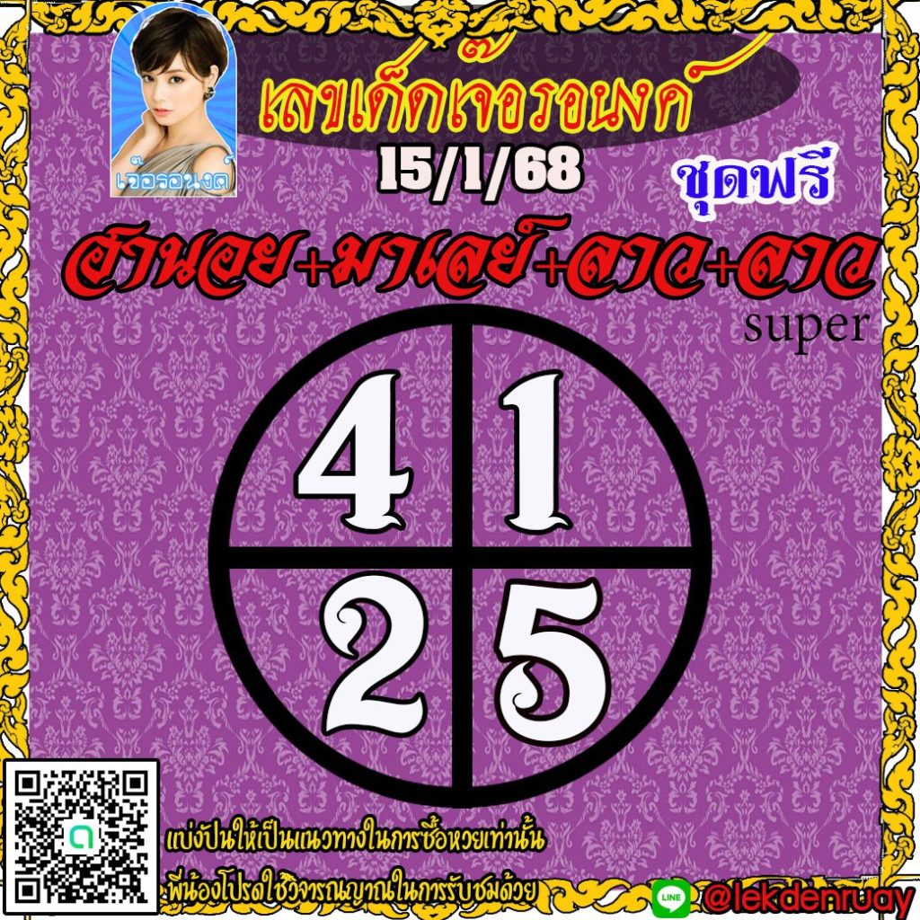 แนวทางหวยลาว หวยฮานอย หวยมาเลย์ เจ๊อรอนงค์