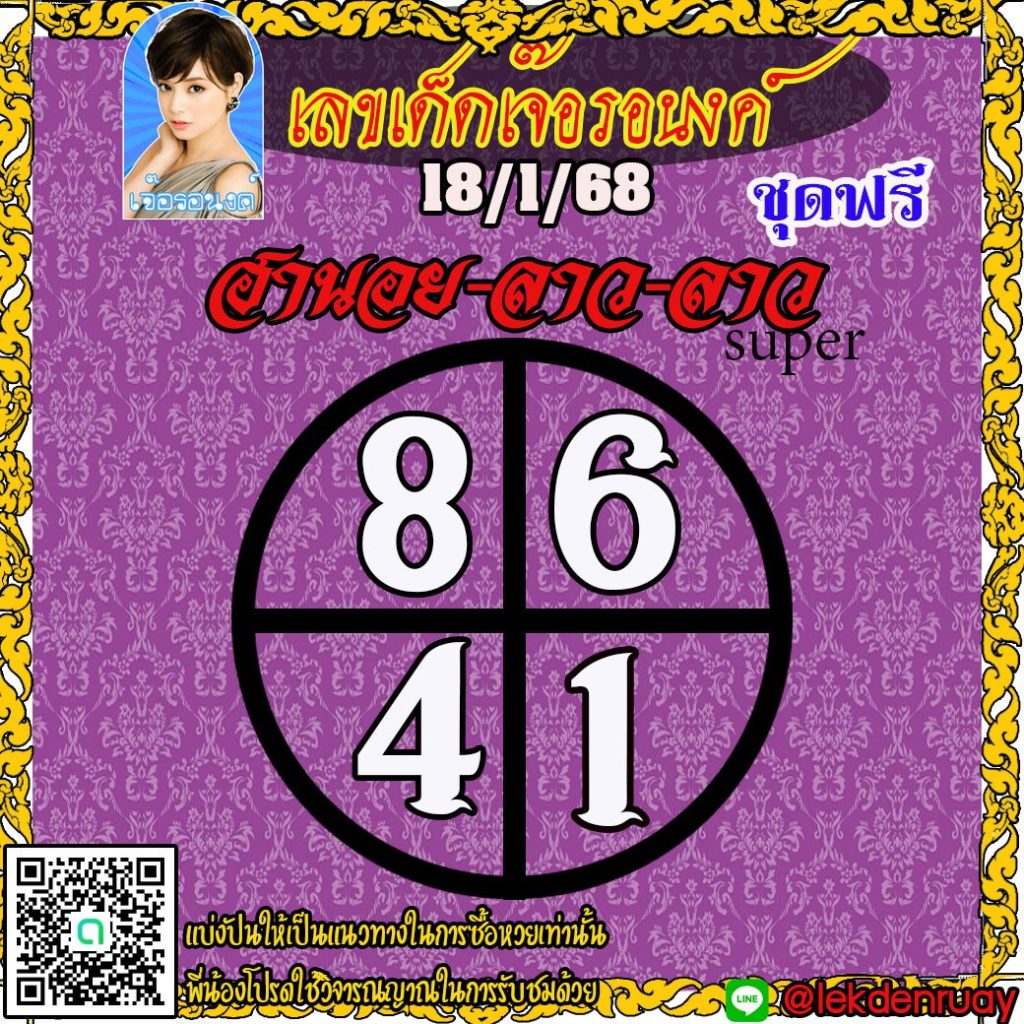 แนวทางหวยลาว หวยฮานอย หวยมาเลย์ เจ๊อรอนงค์