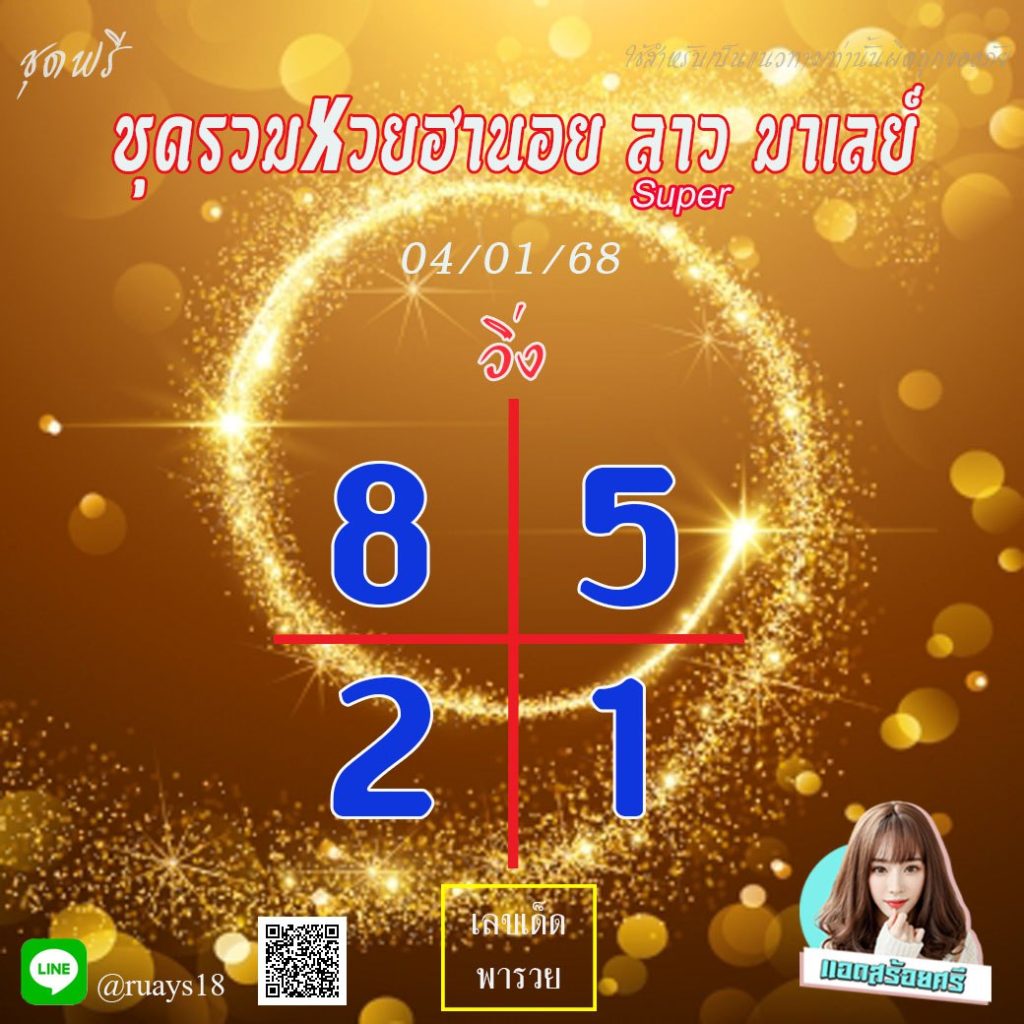 แนวทางหวยลาว หวยฮานอย หวยมาเลย์ แอดสร้อยศรี