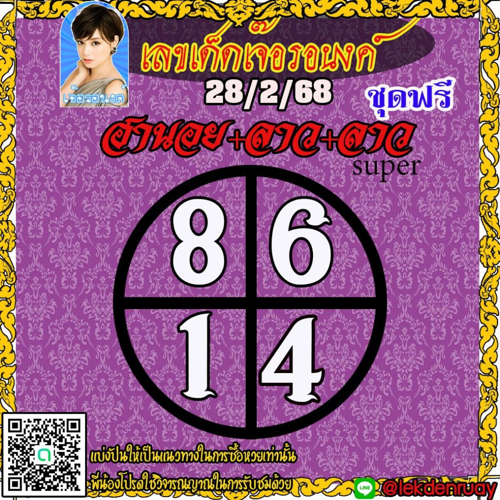แนวทางหวยลาว หวยฮานอย หวยมาเลย์ เจ๊อรอนงค์