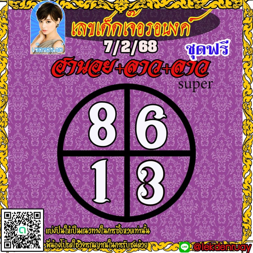 แนวทางหวยลาว หวยฮานอย หวยมาเลย์ เจ๊อรอนงค์