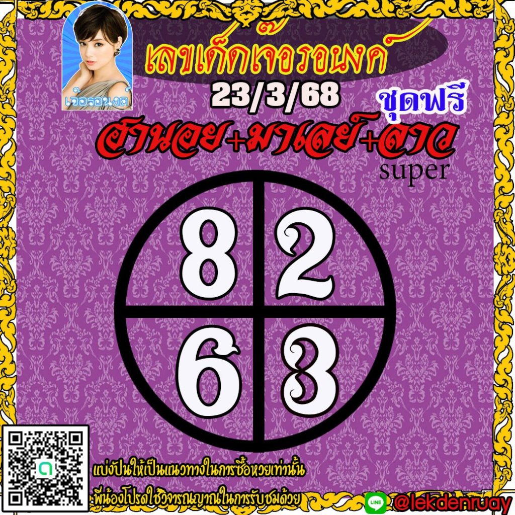 แนวทางหวยลาว หวยฮานอย หวยมาเลย์ เจ๊อรอนงค์