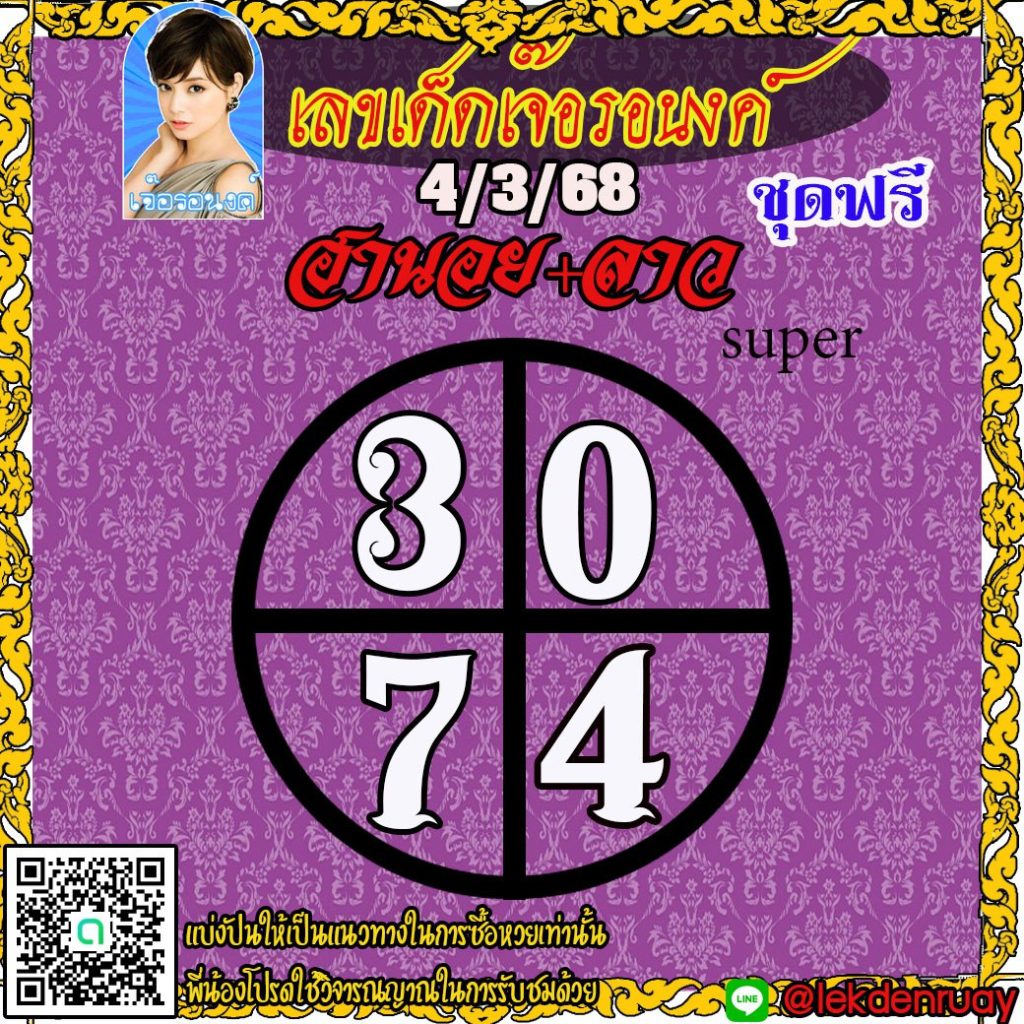 แนวทางหวยลาว หวยฮานอย หวยมาเลย์ เจ๊อรอนงค์