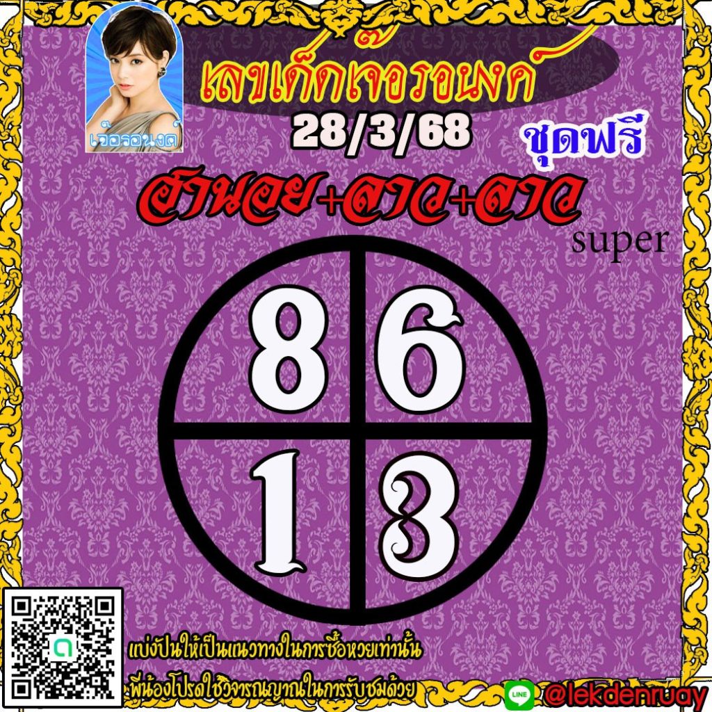 แนวทางหวยลาว หวยฮานอย หวยมาเลย์ เจ๊อรอนงค์