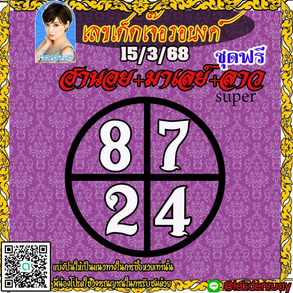 แนวทางหวยลาว หวยฮานอย หวยมาเลย์ เจ๊อรอนงค์