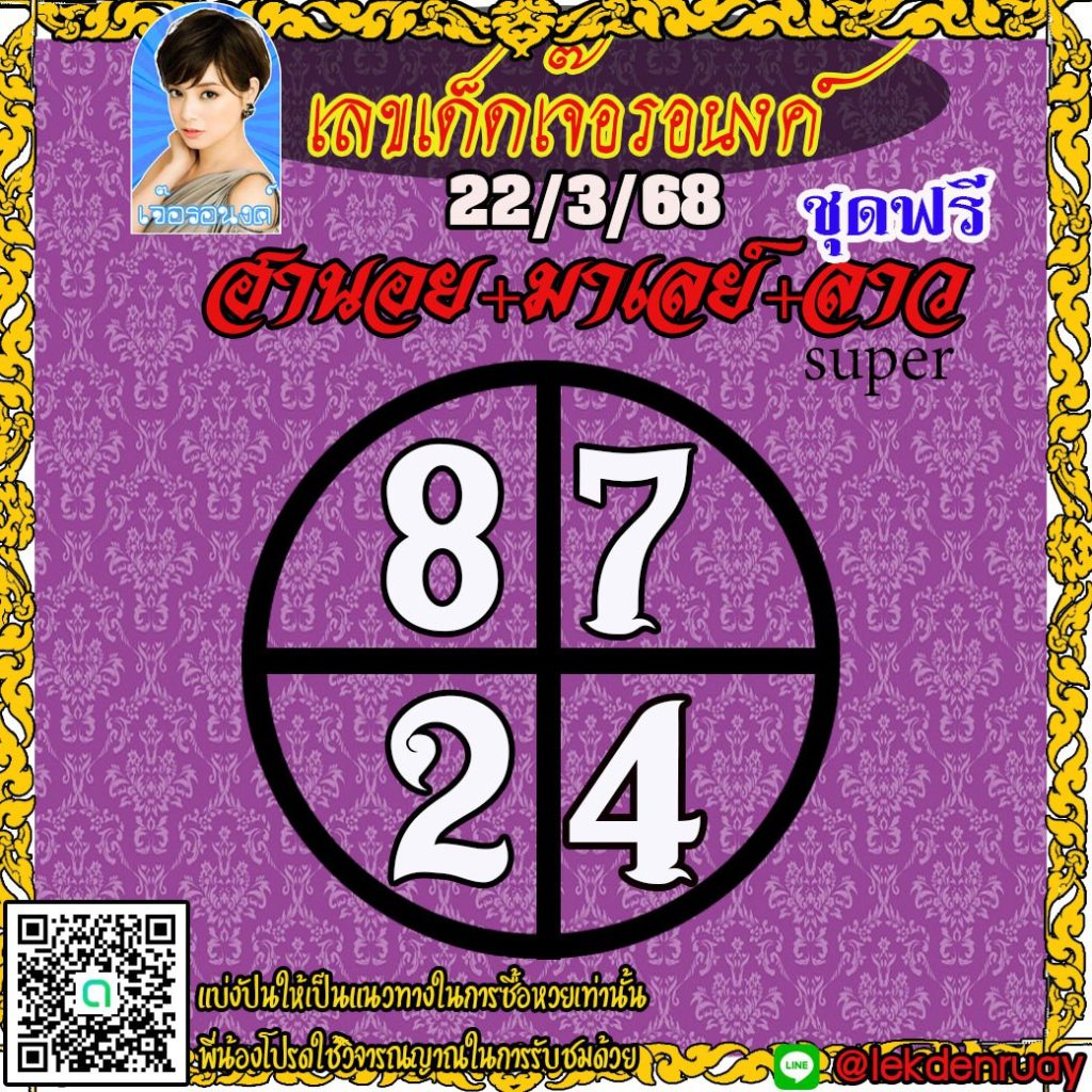 แนวทางหวยลาว หวยฮานอย หวยมาเลย์ เจ๊อรอนงค์