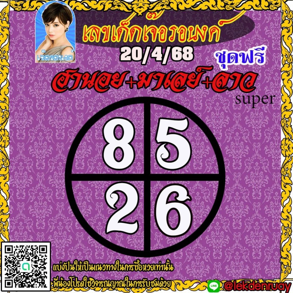 แนวทางหวยลาว หวยฮานอย หวยมาเลย์ เจ๊อรอนงค์