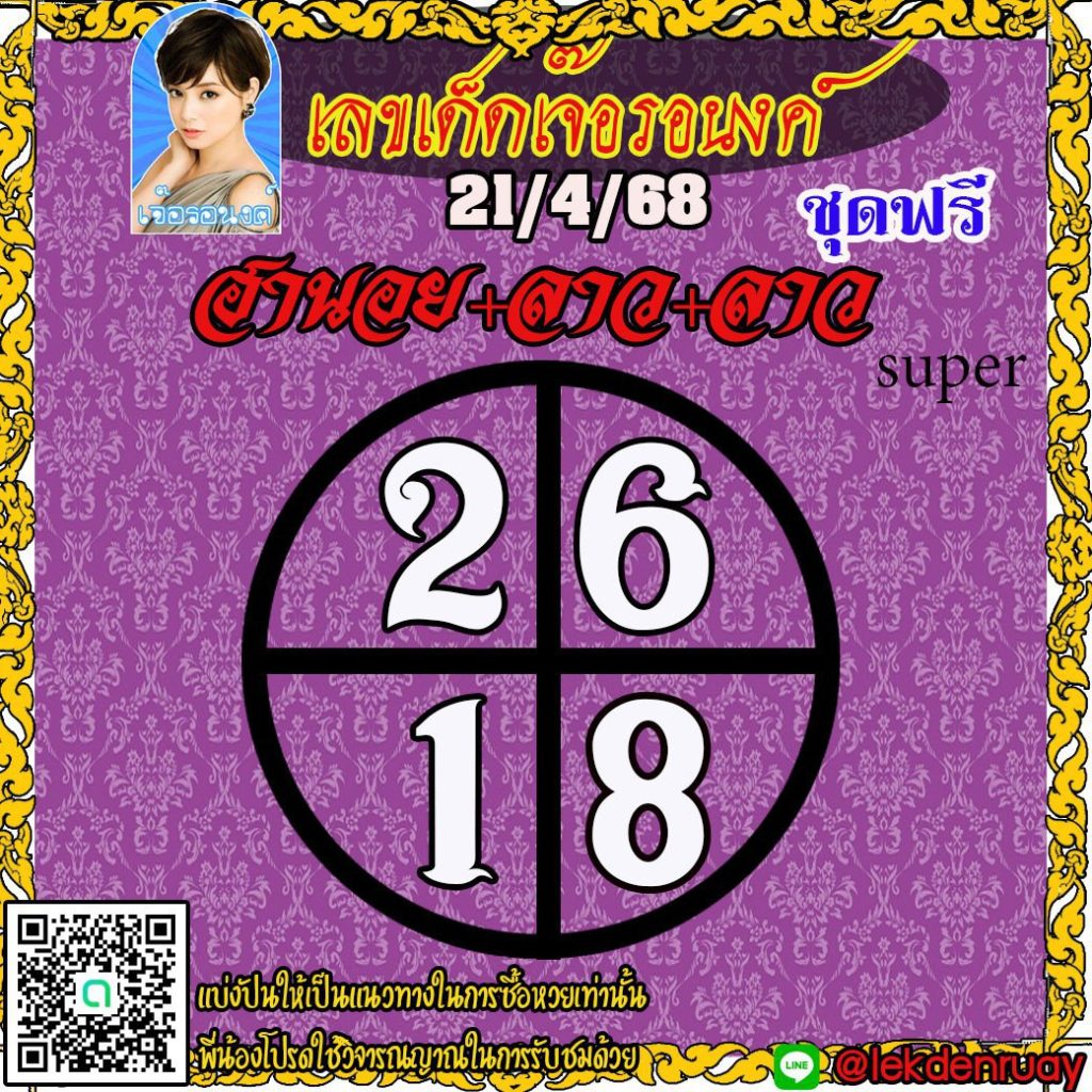 แนวทางหวยลาว หวยฮานอย หวยมาเลย์ เจ๊อรอนงค์