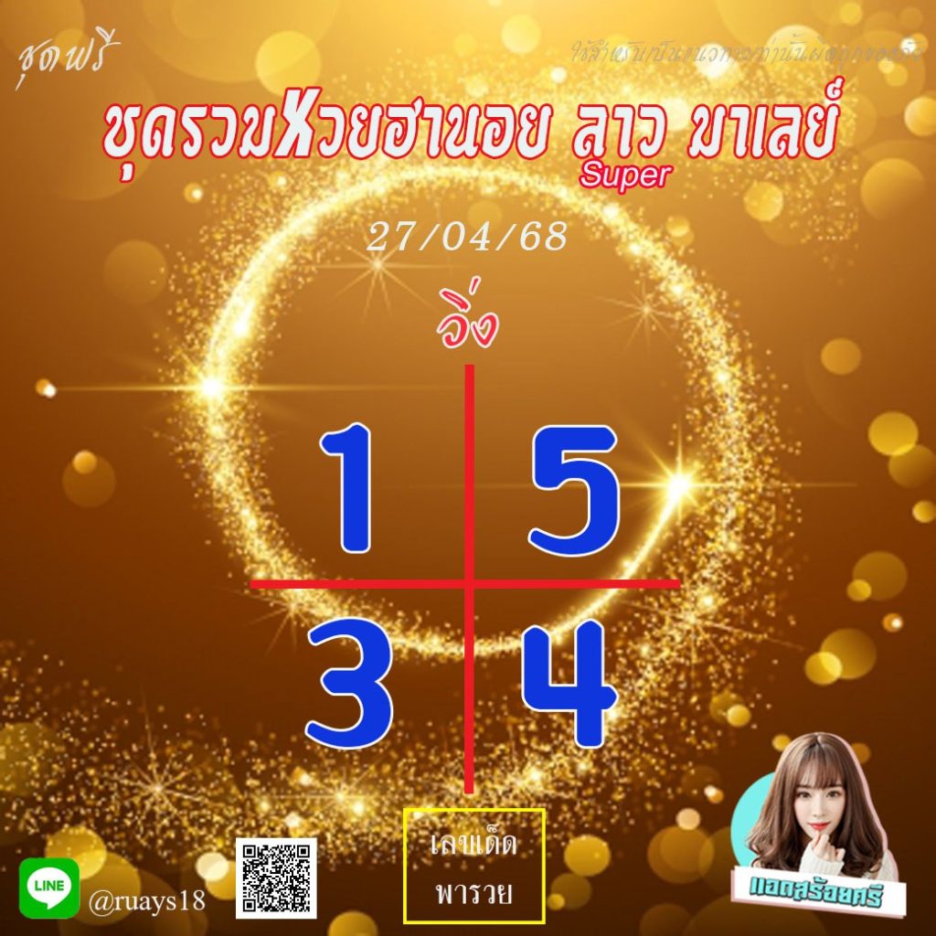 แนวทางหวยลาว หวยฮานอย หวยมาเลย์ แอดสร้อยศรี