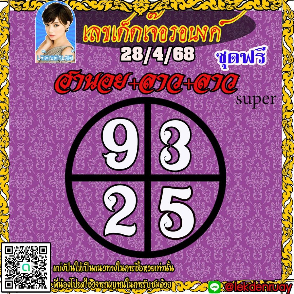 แนวทางหวยลาว หวยฮานอย หวยมาเลย์ เจ๊อรอนงค์